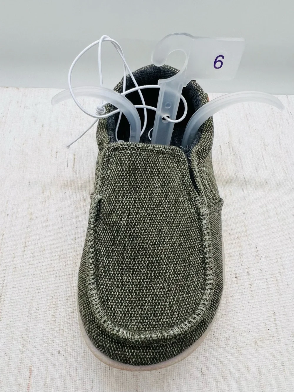 New Cat & Jack BOYS SLIP ON Loafer Size 6 SINGLE LEFT ONLY Amputee olive green